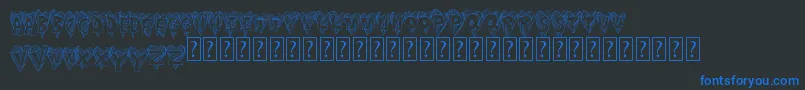 Heartstripe Font – Blue Fonts on Black Background