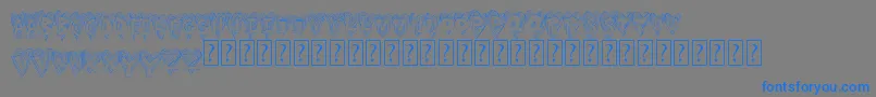 Heartstripe Font – Blue Fonts on Gray Background