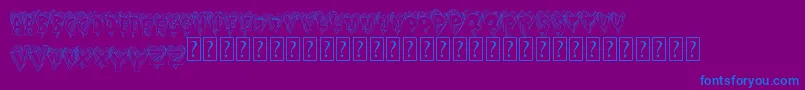 Heartstripe Font – Blue Fonts on Purple Background