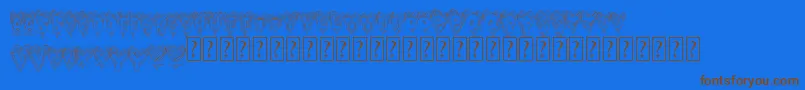 Heartstripe Font – Brown Fonts on Blue Background