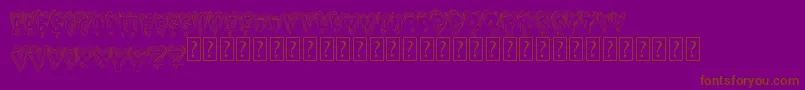 Heartstripe Font – Brown Fonts on Purple Background