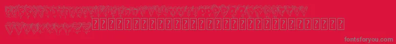 Heartstripe Font – Gray Fonts on Red Background