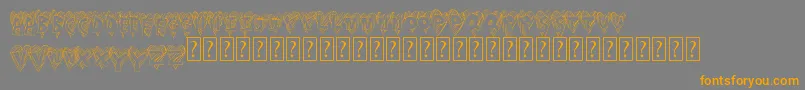 Heartstripe Font – Orange Fonts on Gray Background