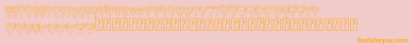 Heartstripe Font – Orange Fonts on Pink Background