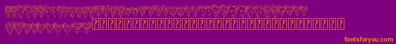 Heartstripe Font – Orange Fonts on Purple Background