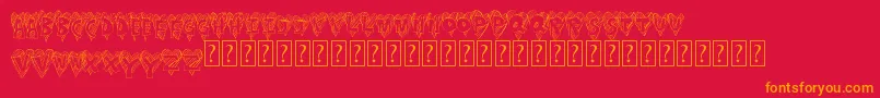 Heartstripe Font – Orange Fonts on Red Background