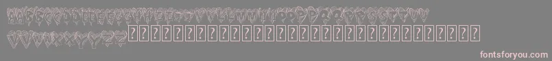 Heartstripe Font – Pink Fonts on Gray Background