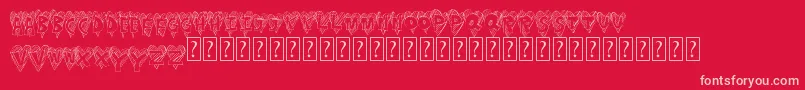 Heartstripe Font – Pink Fonts on Red Background