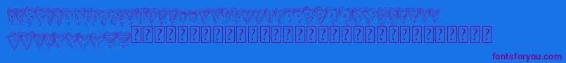 Heartstripe Font – Purple Fonts on Blue Background