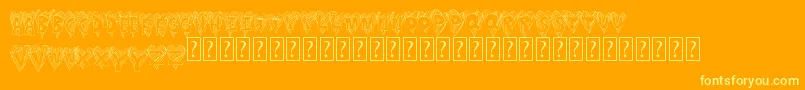 Heartstripe Font – Yellow Fonts on Orange Background