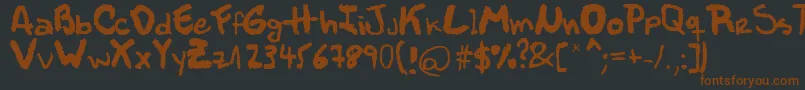 MР±ller Font – Brown Fonts on Black Background