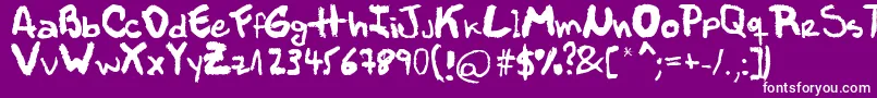 MР±ller Font – White Fonts on Purple Background