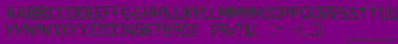 RoughewLightRegular Font – Black Fonts on Purple Background