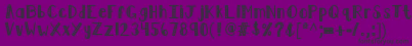 Fonte Kblimelight – fontes pretas em um fundo violeta
