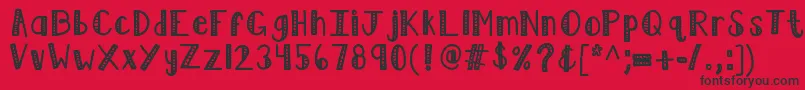 Kblimelight-fontti – mustat fontit punaisella taustalla
