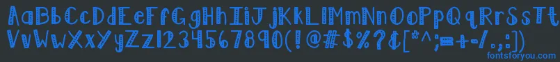 Kblimelight Font – Blue Fonts on Black Background