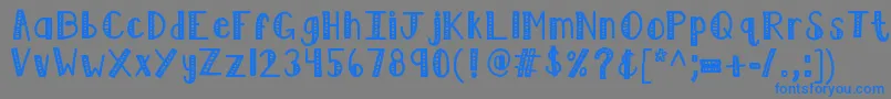Шрифт Kblimelight – синие шрифты на сером фоне