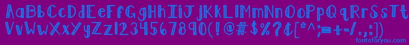 Kblimelight Font – Blue Fonts on Purple Background