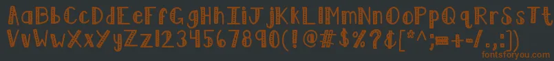 Шрифт Kblimelight – коричневые шрифты на чёрном фоне