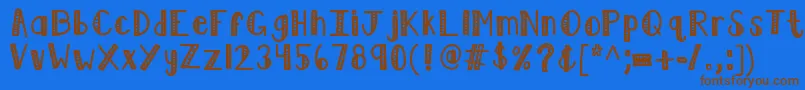 Шрифт Kblimelight – коричневые шрифты на синем фоне