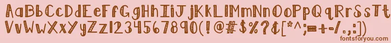 Kblimelight-fontti – ruskeat fontit vaaleanpunaisella taustalla