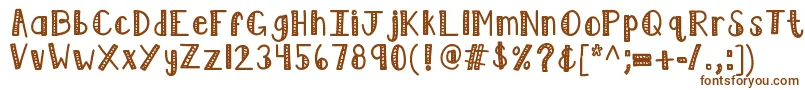 Kblimelight-fontti – ruskeat fontit valkoisella taustalla