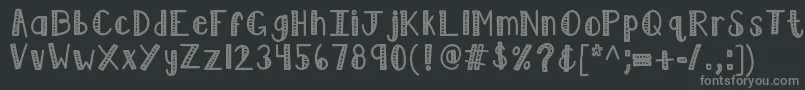 Kblimelight-fontti – harmaat kirjasimet mustalla taustalla
