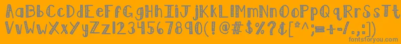 Czcionka Kblimelight – szare czcionki na pomarańczowym tle