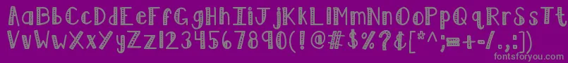 Kblimelight-fontti – harmaat kirjasimet violetilla taustalla