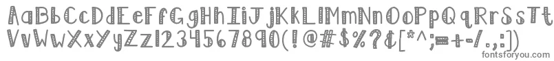 フォントKblimelight – 白い背景に灰色の文字