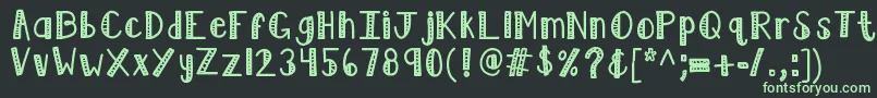 Kblimelight-fontti – vihreät fontit mustalla taustalla