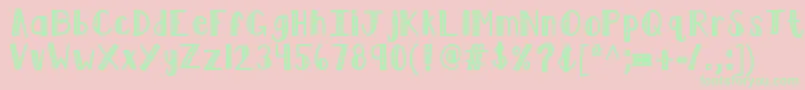 フォントKblimelight – ピンクの背景に緑の文字