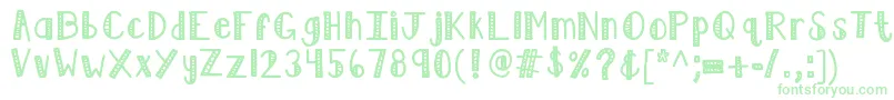 Шрифт Kblimelight – зелёные шрифты на белом фоне