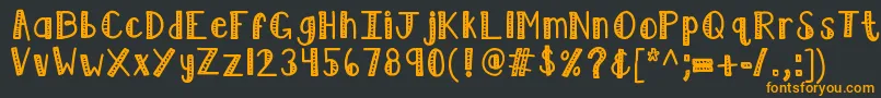 Kblimelight Font – Orange Fonts on Black Background