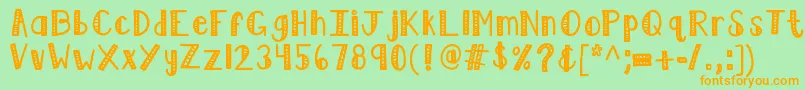 Kblimelight-fontti – oranssit fontit vihreällä taustalla