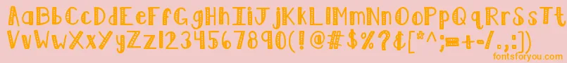 Kblimelight-fontti – oranssit fontit vaaleanpunaisella taustalla