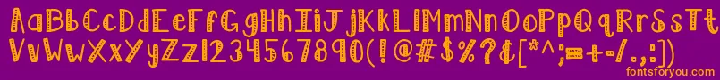 Kblimelight Font – Orange Fonts on Purple Background