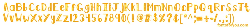 Kblimelight-Schriftart – Orangefarbene Schriften auf weißem Hintergrund