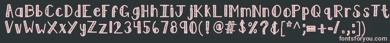 Kblimelight-fontti – vaaleanpunaiset fontit mustalla taustalla