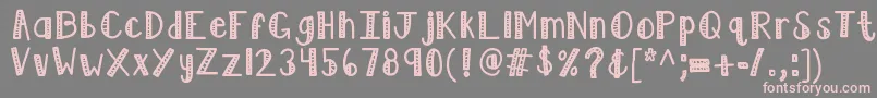 フォントKblimelight – 灰色の背景にピンクのフォント