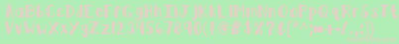 フォントKblimelight – 緑の背景にピンクのフォント