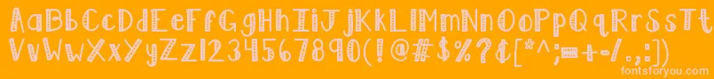 Kblimelight Font – Pink Fonts on Orange Background