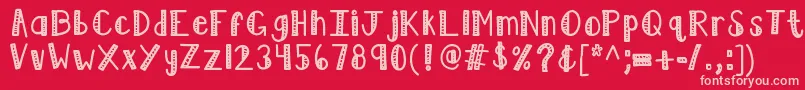 Kblimelight Font – Pink Fonts on Red Background