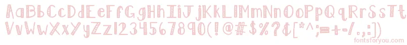 Kblimelight-fontti – vaaleanpunaiset fontit valkoisella taustalla