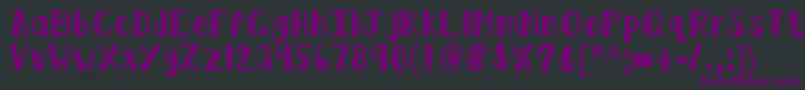 Шрифт Kblimelight – фиолетовые шрифты на чёрном фоне