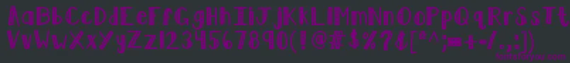 フォントKblimelight – 黒い背景に紫のフォント