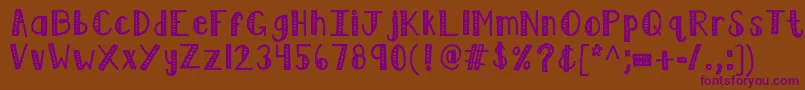 Шрифт Kblimelight – фиолетовые шрифты на коричневом фоне