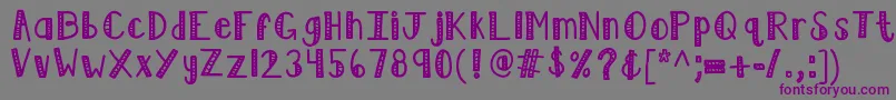 Шрифт Kblimelight – фиолетовые шрифты на сером фоне