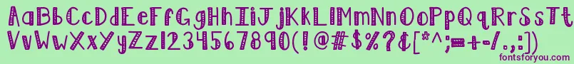 Kblimelight Font – Purple Fonts on Green Background