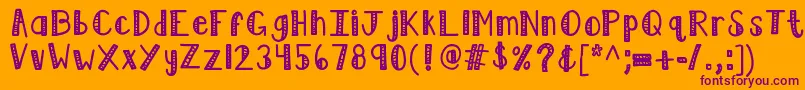 Kblimelight Font – Purple Fonts on Orange Background